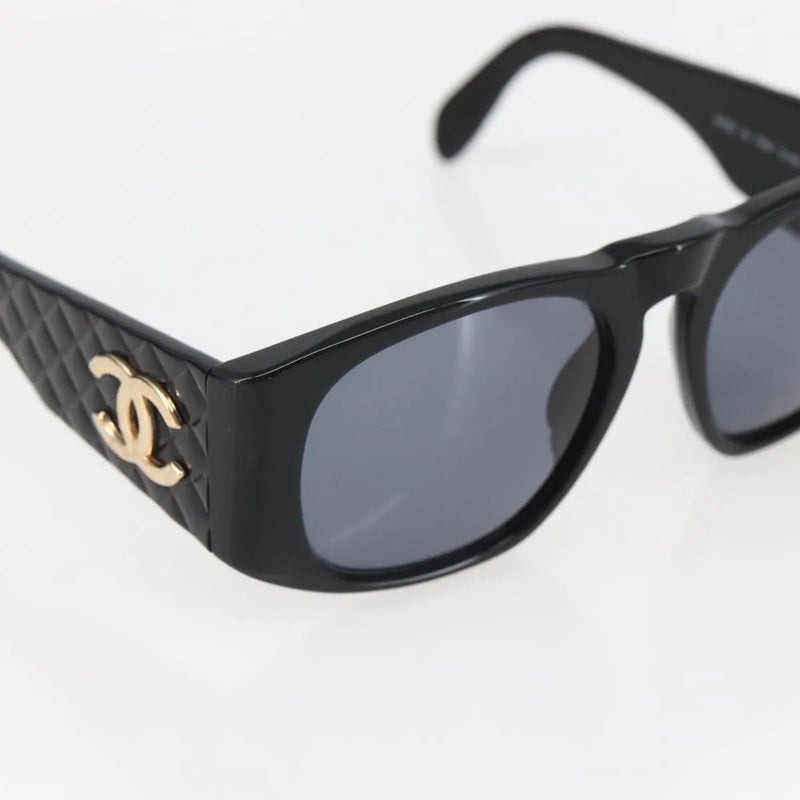 Chanel Cc Logo Matelasse Sunglasses Eye Wear Plastic Black Accessory