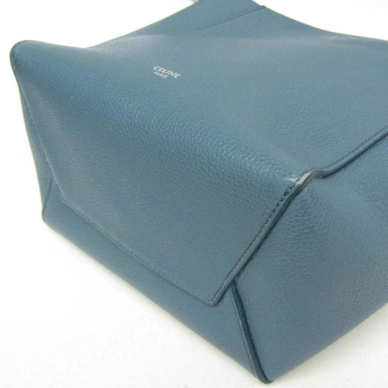 Celine Sangle Seau Calfskin Blue Leather Bag