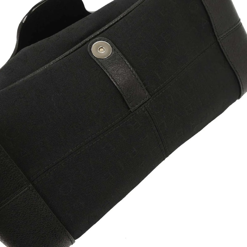 Bvlgari Logomania Canvas With Leather Black Bag