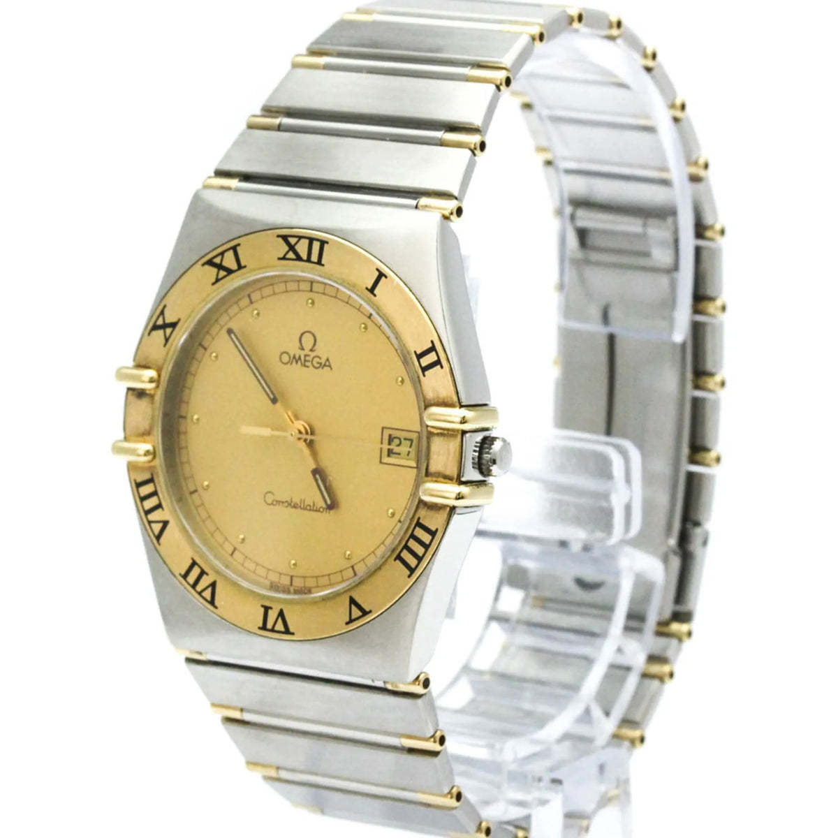 Omega Constellation Quartz Stainless Steel And Yellow Gold Watch