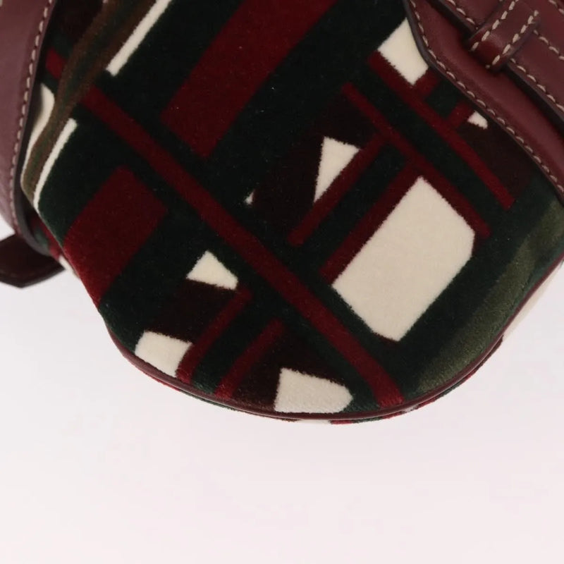 Gucci Vintage Jackie Shoulder Canvas And Leather Green Bag