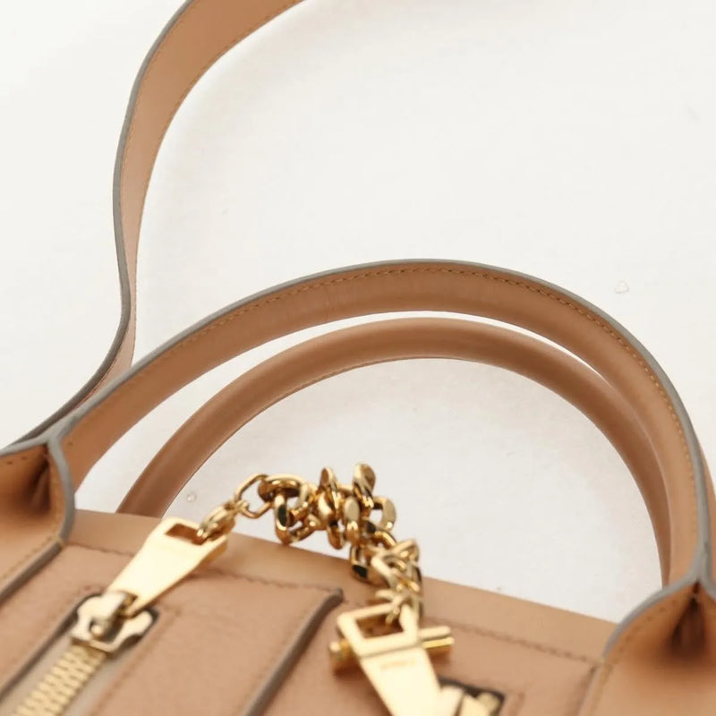 Chloe Cate Satchel Leather Beige Bag