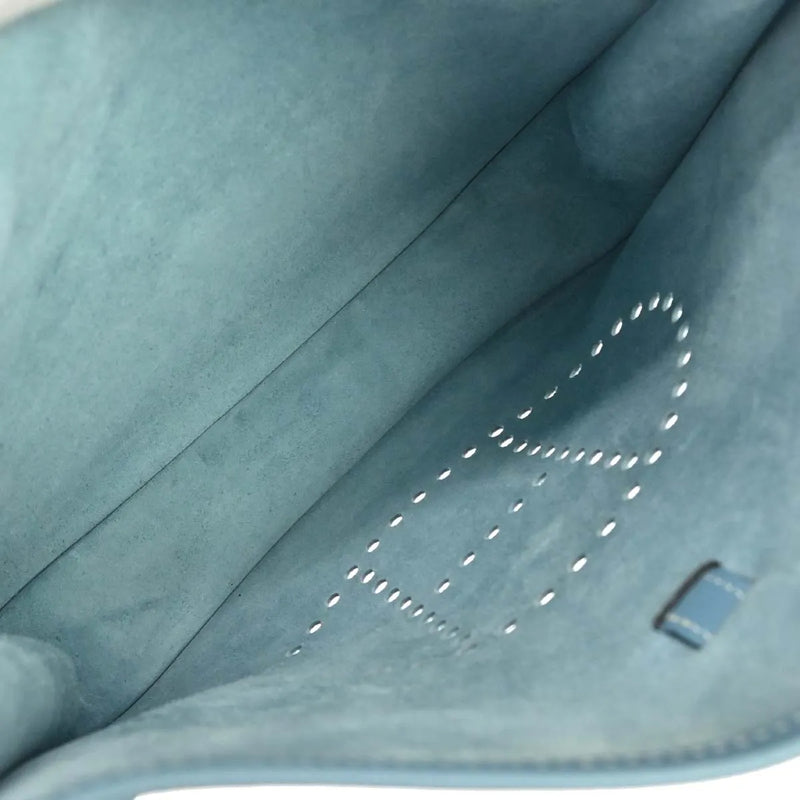 Hermes Evelyne Bag Gen Ii Epsom Blue Leather