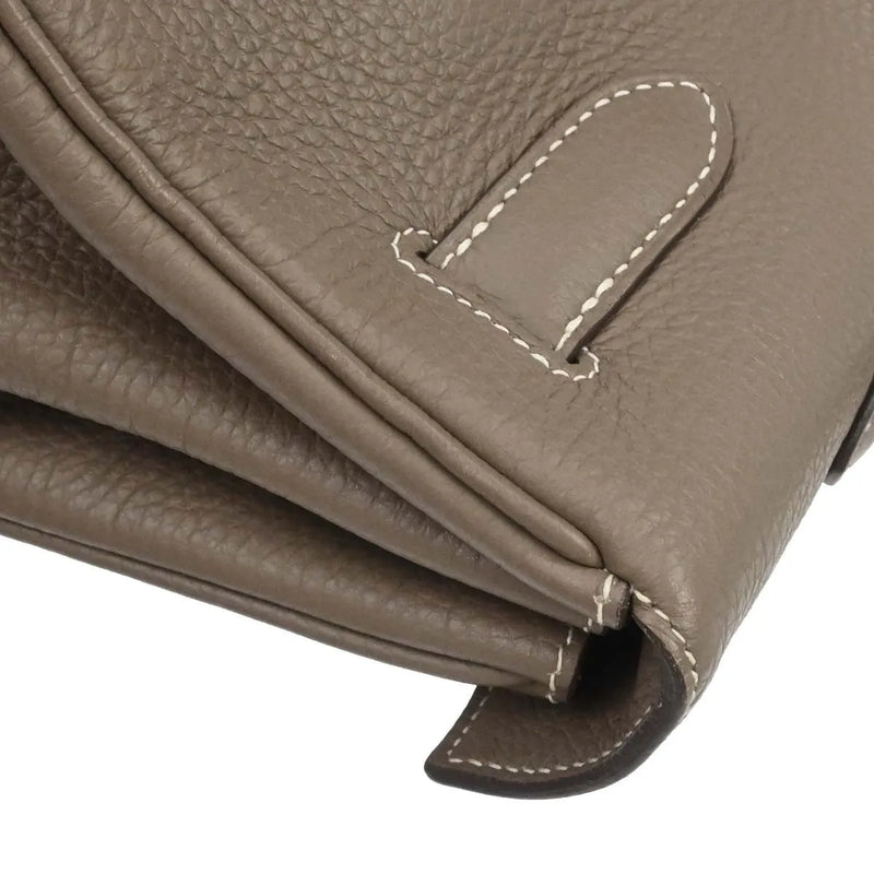Hermes Shoulder Kelly Clemence Gray Leather Bag