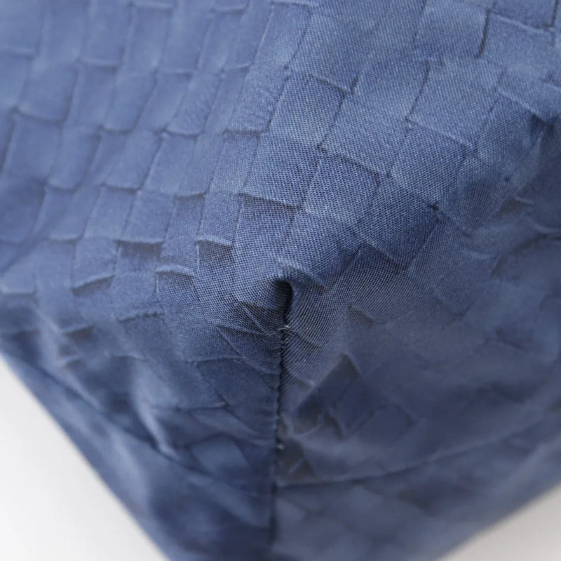 Bottega Veneta Intrecciolusion Tote Printed Nylon Navy Bag
