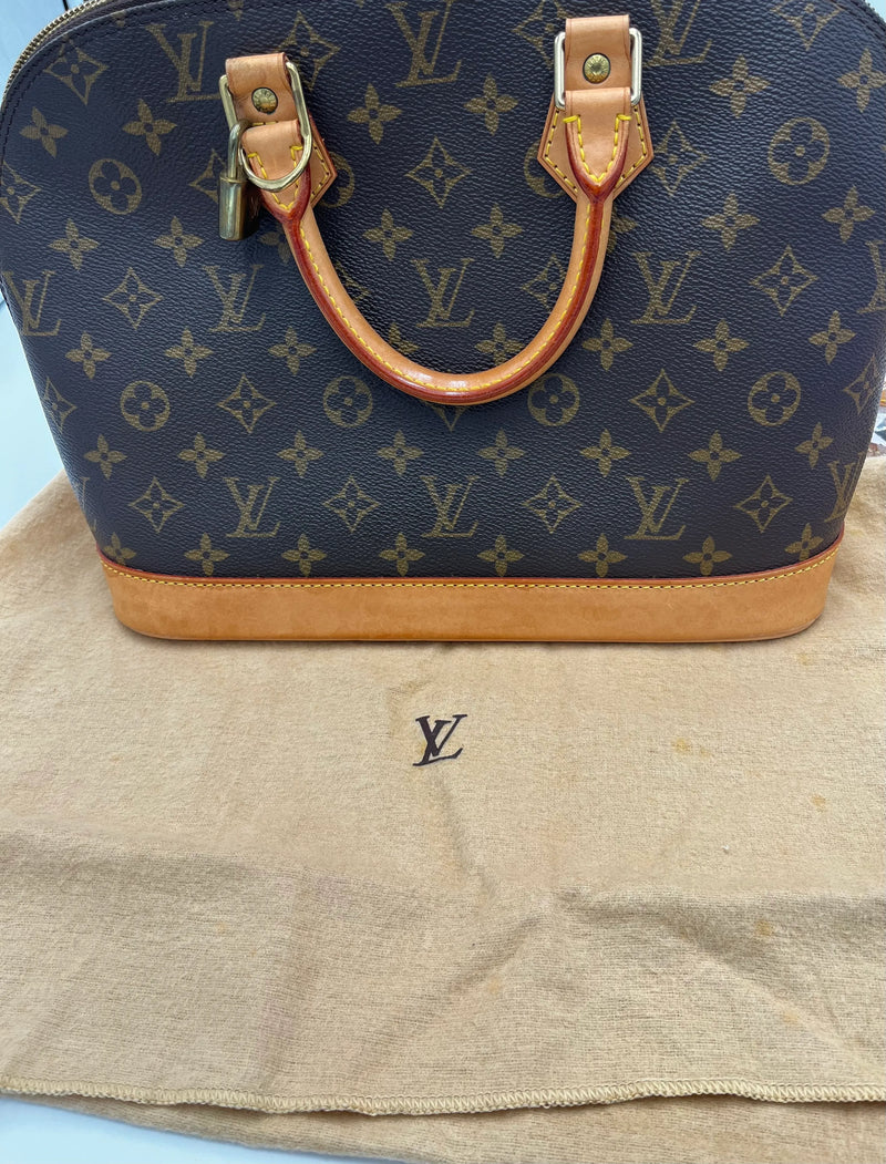 Louis Vuitton Vintage Alma Monogram Canvas Brown Bag