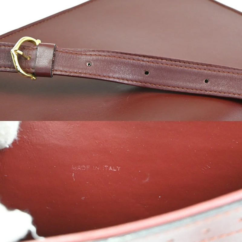 Cartier Must De Leather Burgundy Bag