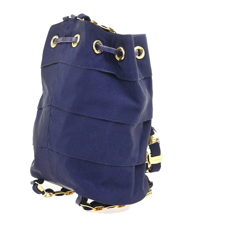Salvatore Ferragamo Vara Chain Canvas Purple Bag