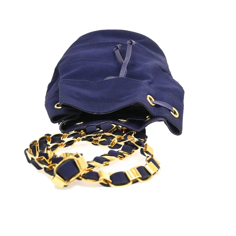 Salvatore Ferragamo Vara Chain Canvas Purple Bag