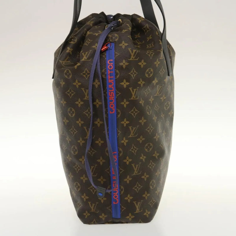 Louis Vuitton Cabas Light Drawstring Monogram Split Canvas Brown Bag