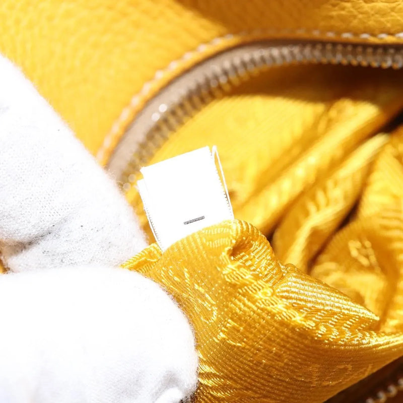 Prada Vintage Leather Yellow Bag