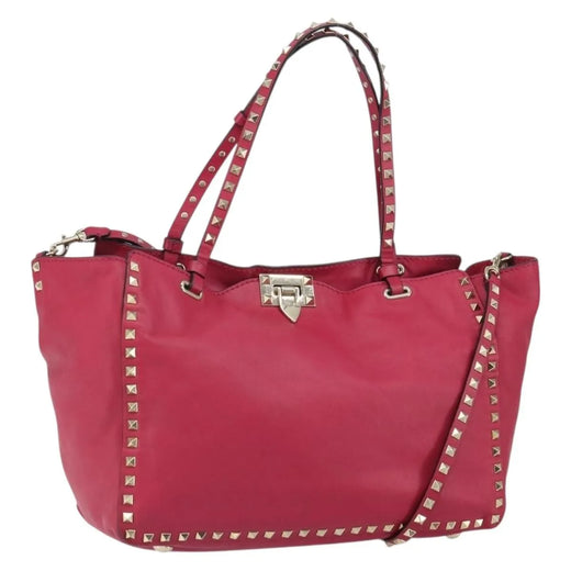 Valentino Garavani Rockstud Tote Soft Leather Pink Bag