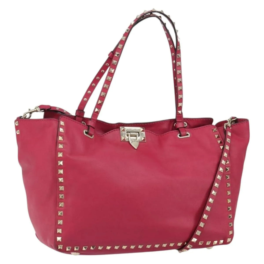 Valentino Garavani Rockstud Tote Soft Leather Pink Bag