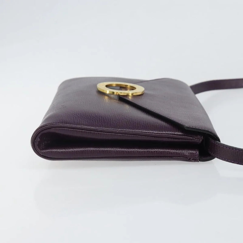 Celine Circle Logo Leather Purple Bag