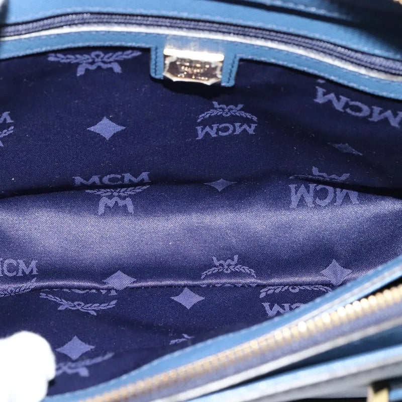 Mcm Vintage Leather Blue Bag