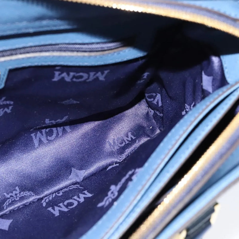 Mcm Vintage Leather Blue Bag