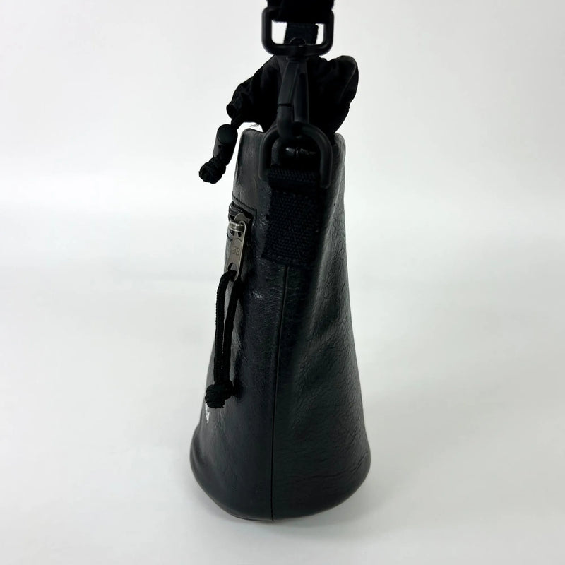 Balenciaga Weekend Bottle Holder Leather Black Bag