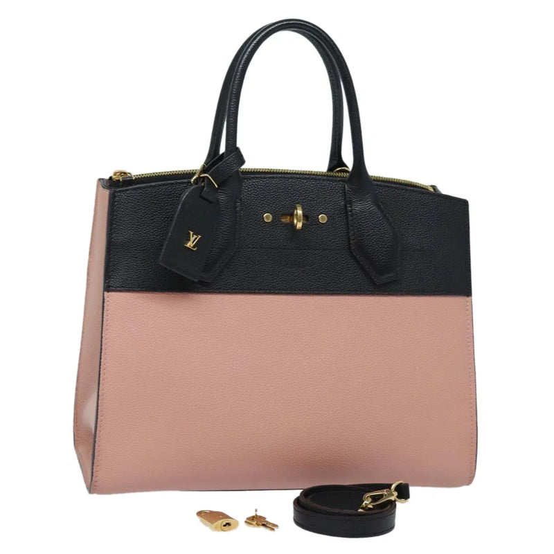 Louis Vuitton City Steamer Leather Black Bag