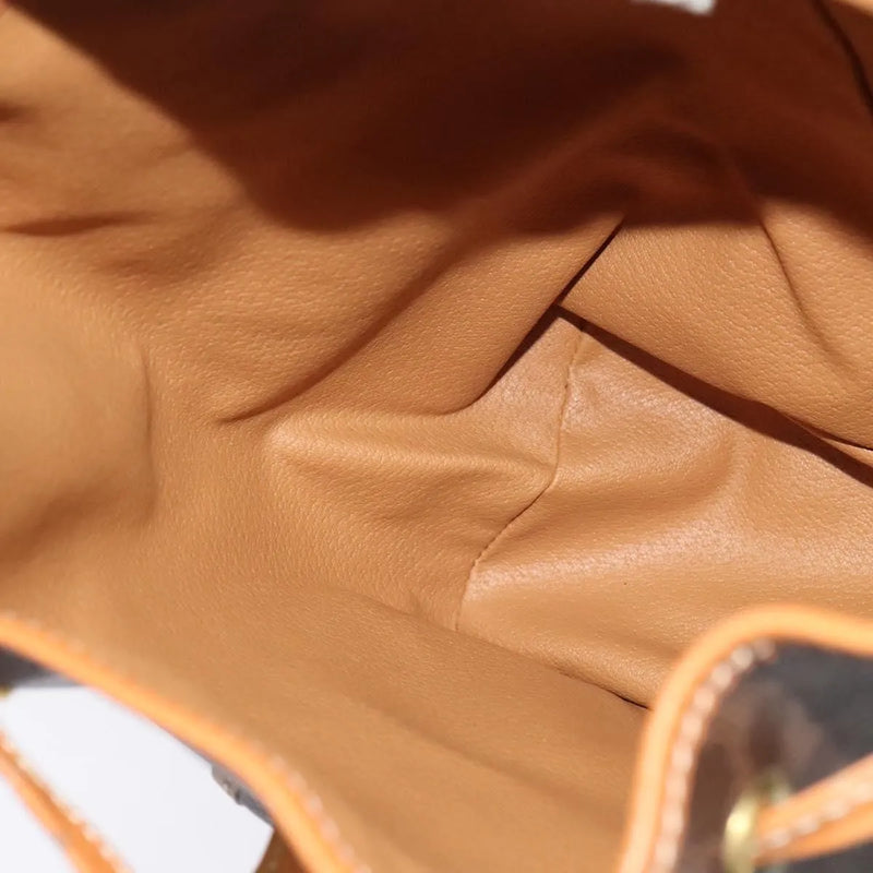 Celine Vintage Macadam Canvas And Leather Brown Pvc Bag