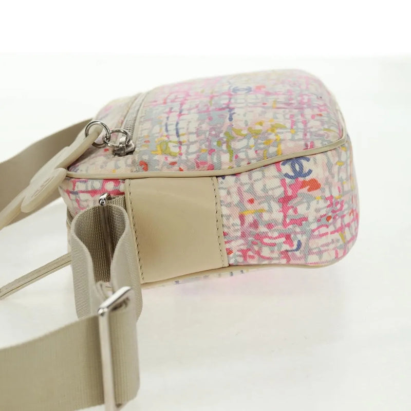 Chanel Vintage Clover Camera Printed Canvas Multicolour Bag