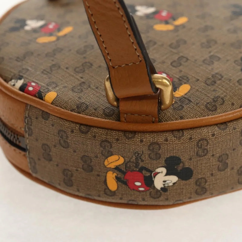 Gucci Disney Mickey Mouse Round Backpack (outlet) Printed Mini Gg Coated Canvas Beige Bag