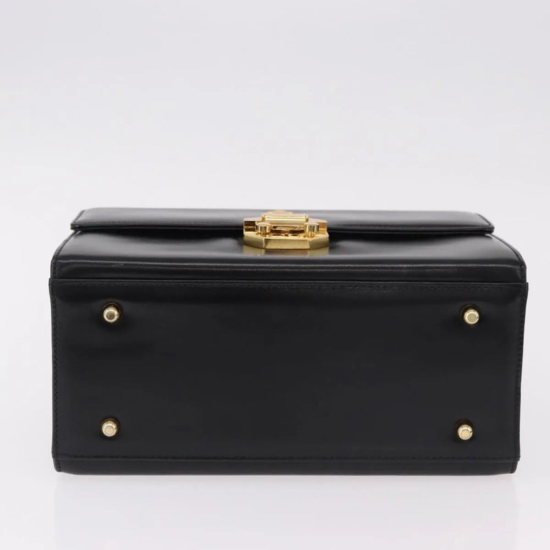 Versace Vintage Leather Black Bag