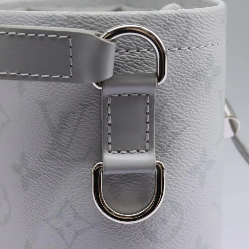 Louis Vuitton Chalk Nano Limited Edition Logo Story Monogram Canvas Gray Bag