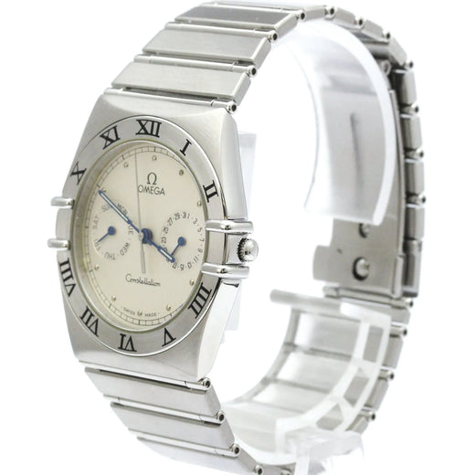 Omega Constellation Day Date Quartz Stainless Steel Watch
