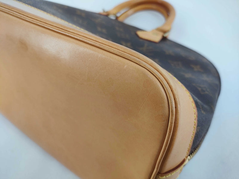 Louis Vuitton Vintage Alma Monogram Canvas Brown Bag
