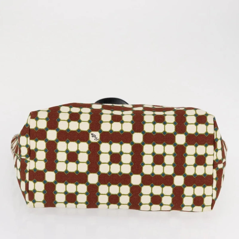 Bally Vintage Canvas Brown Bag