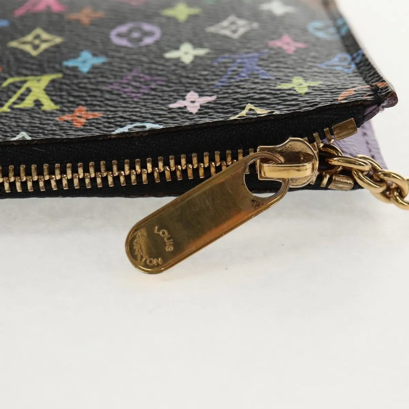 Louis Vuitton Pochette Clés Nm Monogram Multicolor Canvas Black Accessory