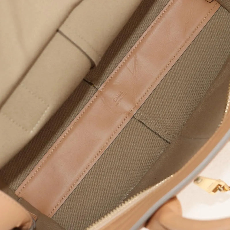 Chloe Cate Satchel Leather Beige Bag
