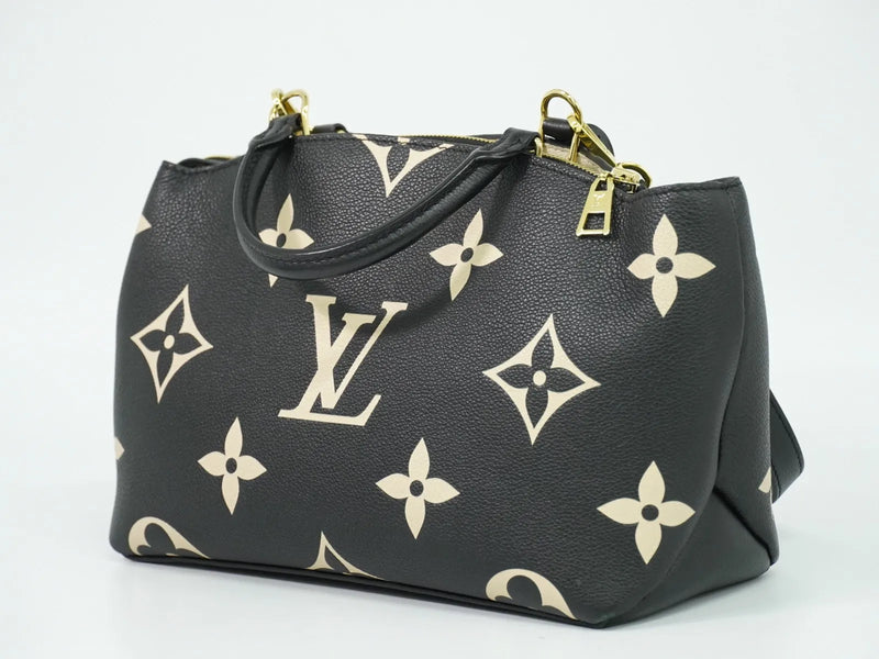 Louis Vuitton Petit Palais Bicolor Monogram Empreinte Giant Black Leather Bag