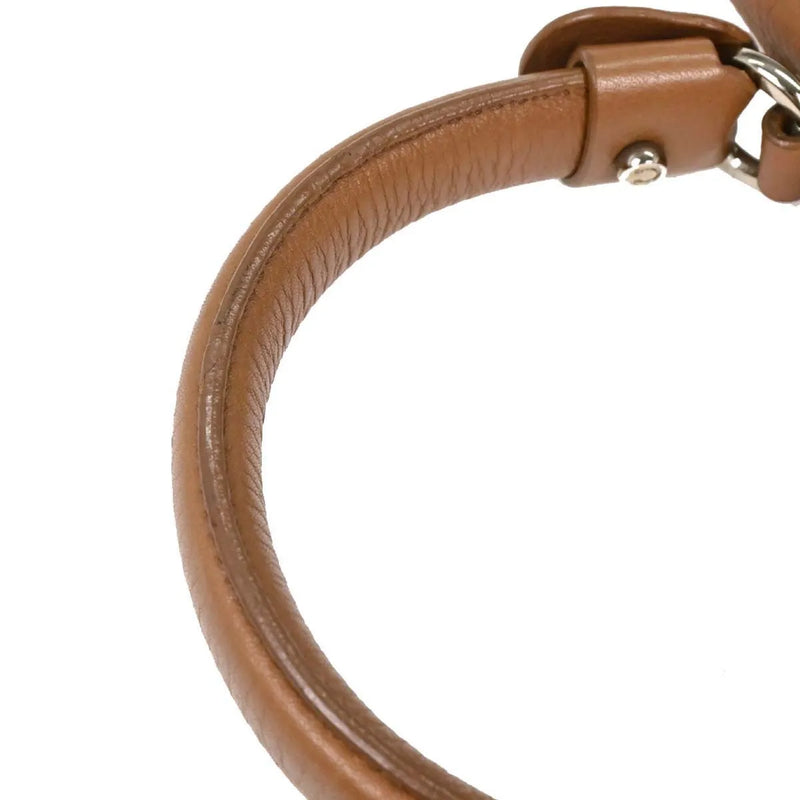 Salvatore Ferragamo Sofia Satchel Leather Brown Bag
