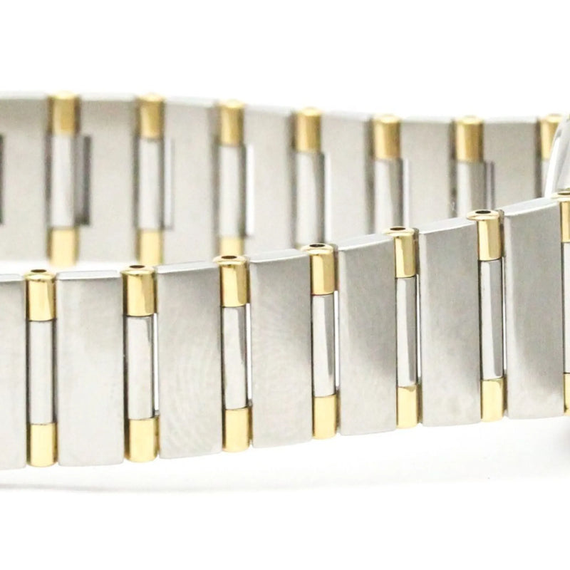 Omega Constellation Quartz Stainless Steel And Yellow Gold With Diamond Bezel Markers Mother Of Pearl Watch