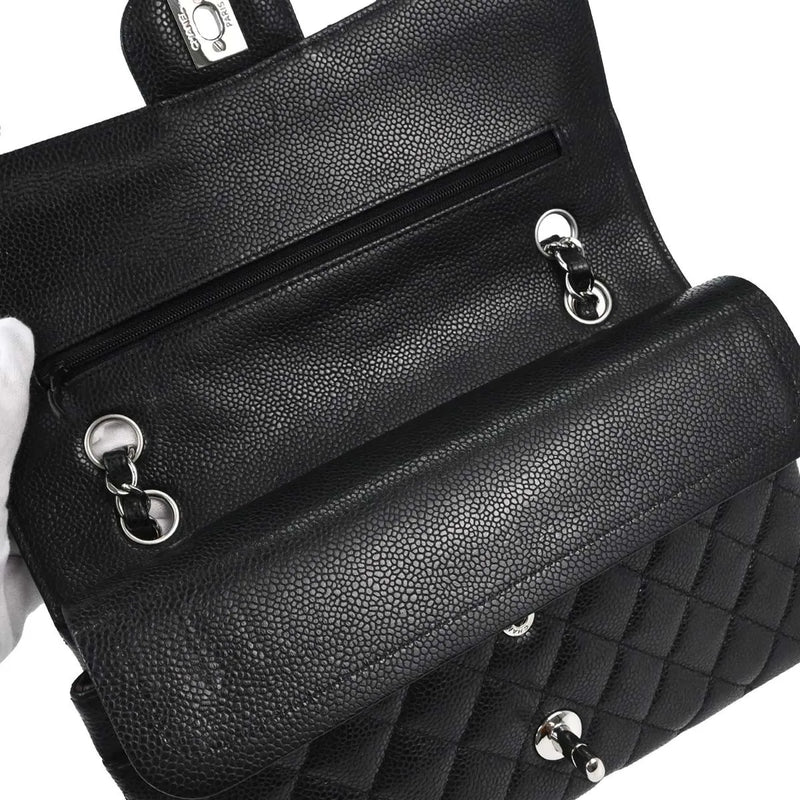 Chanel Timeless - Classic Double Flap Quilted Caviar Black Calfskin Bag