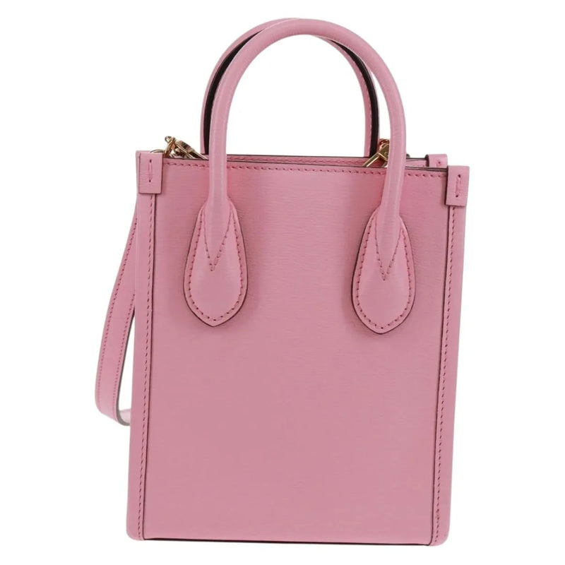 Gucci Vertical Tote Printed Leather Pink Bag