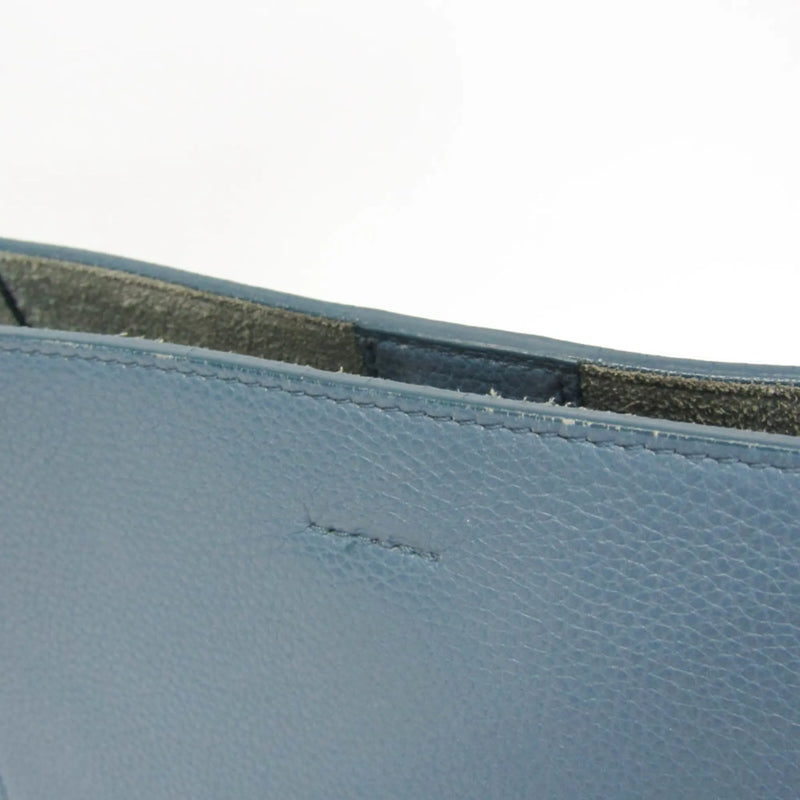 Celine Sangle Seau Calfskin Blue Leather Bag