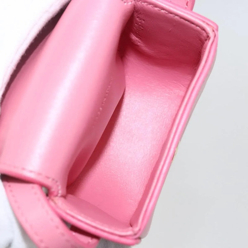 Celine Triomphe Shoulder Smooth Calfskin Pink Leather Bag