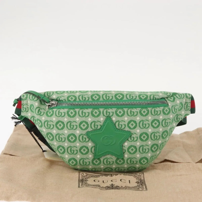Gucci Waist Pouch Belt Gg Canvas Green Bag