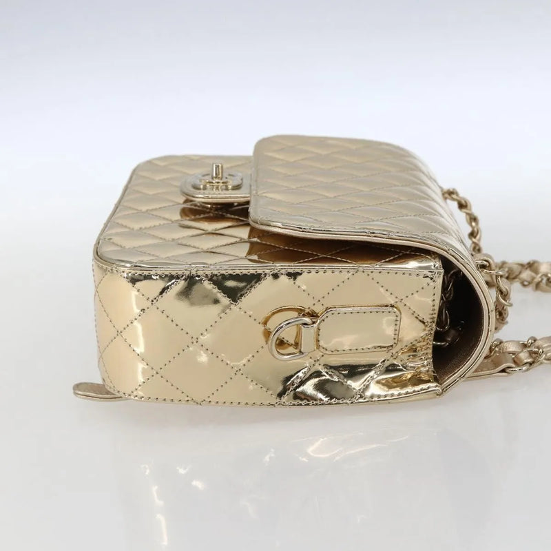 Chanel Hollywood Boulevard Backpack With Star Coin Purse Quilted Metallic Leather Gold Patent_leather Bag