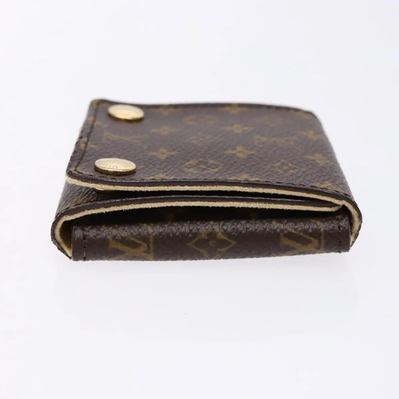 Louis Vuitton Case Jewelry Box Canvas Brown Accessory