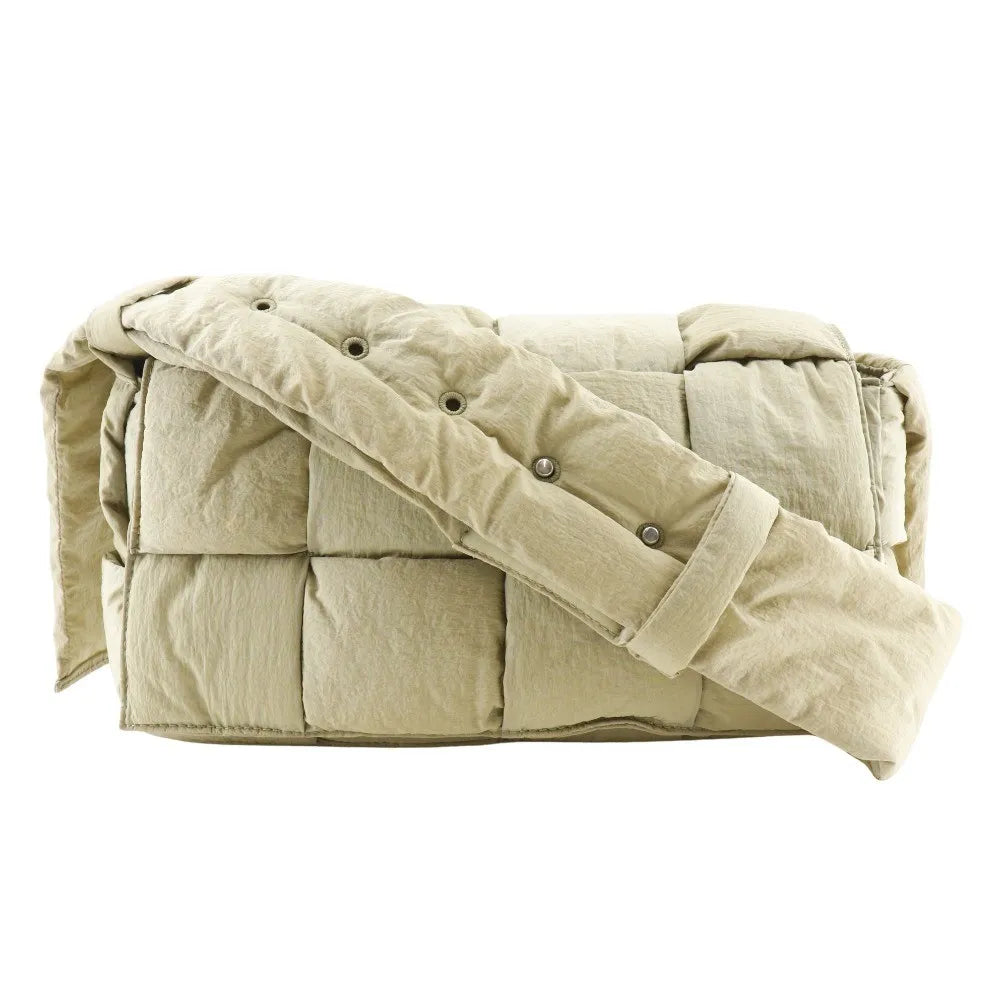 Bottega Veneta Padded Tech Cassette Intrecciato Nylon Khaki Bag