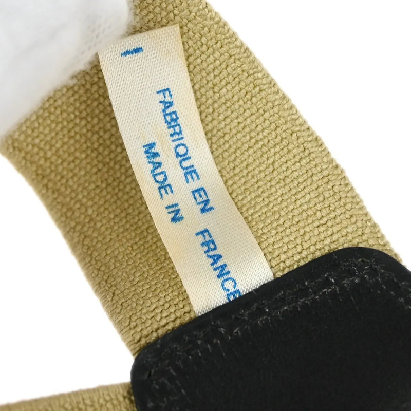Chanel Logo Suspenders Canvas Beige Accessory