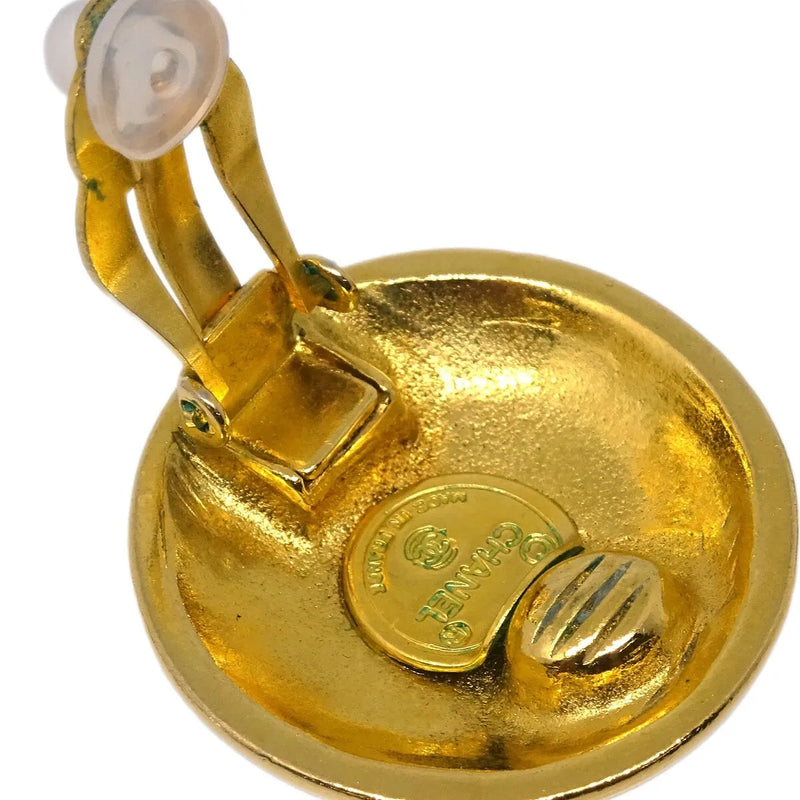 Chanel Cc Round Metal Gold Gold_plated Jewelry