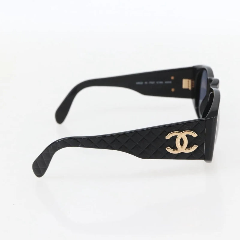 Chanel Cc Logo Matelasse Sunglasses Eye Wear Plastic Black Accessory