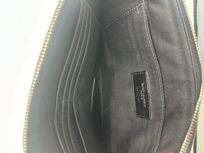 Saint Laurent Zip Leather Black Bag