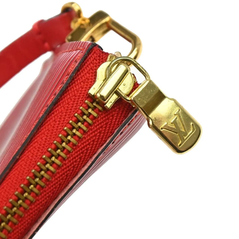 Louis Vuitton Pochette Accessoires Epi Red Leather Bag
