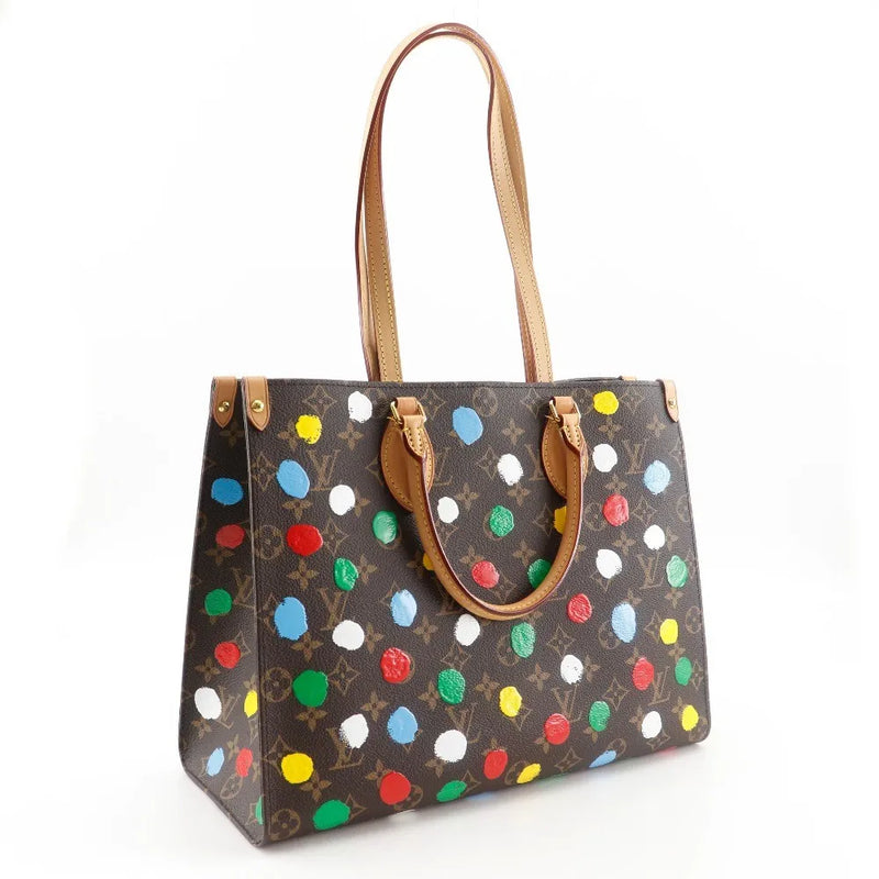 Louis Vuitton Onthego Tote Yayoi Kusama Painted Dots Monogram Canvas Multicolour Bag