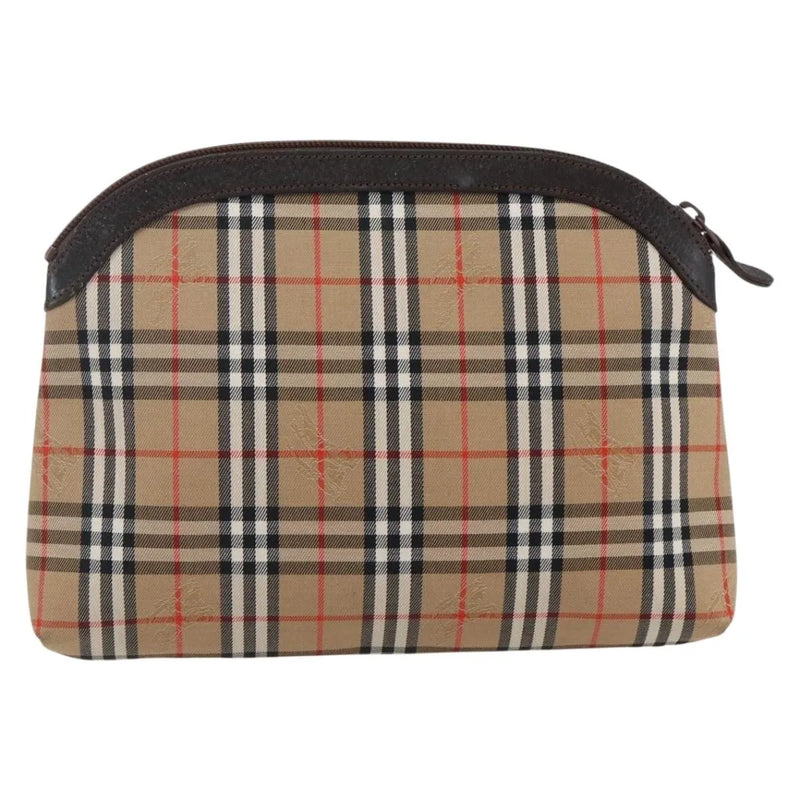 Burberry Nova Check Pochette Canvas Beige Bag